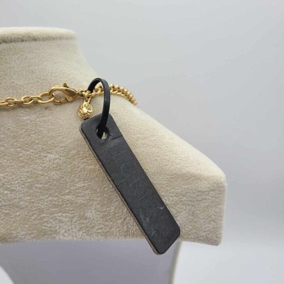 J Crew Orange Resin and Clear Crystal Statement Necklace NWT!  NEW! - Picture 5 of 12